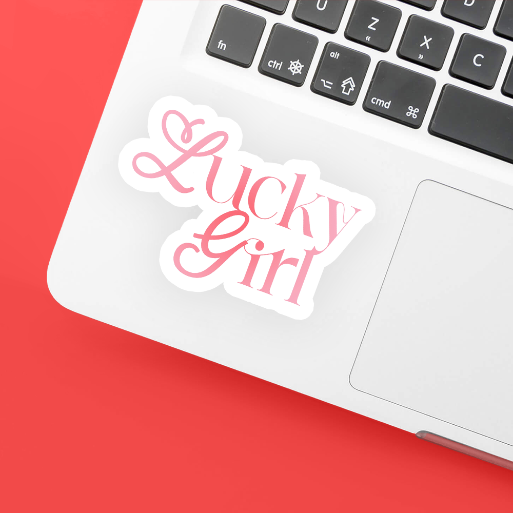 NEW! lucky girl sticker