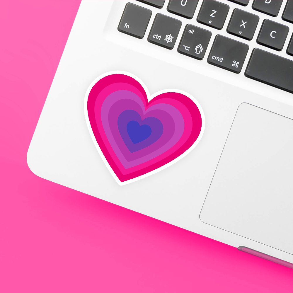 bi pride heart sticker