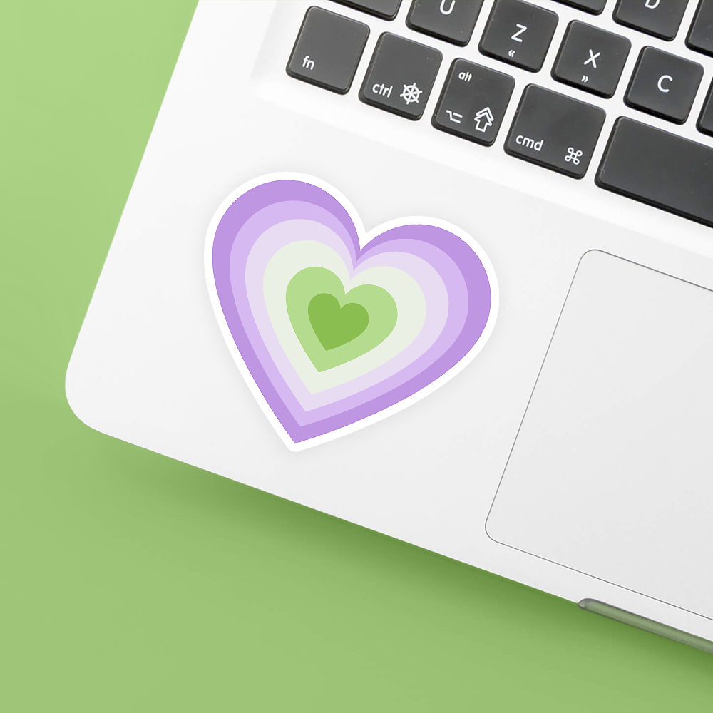 genderqueer pride heart sticker