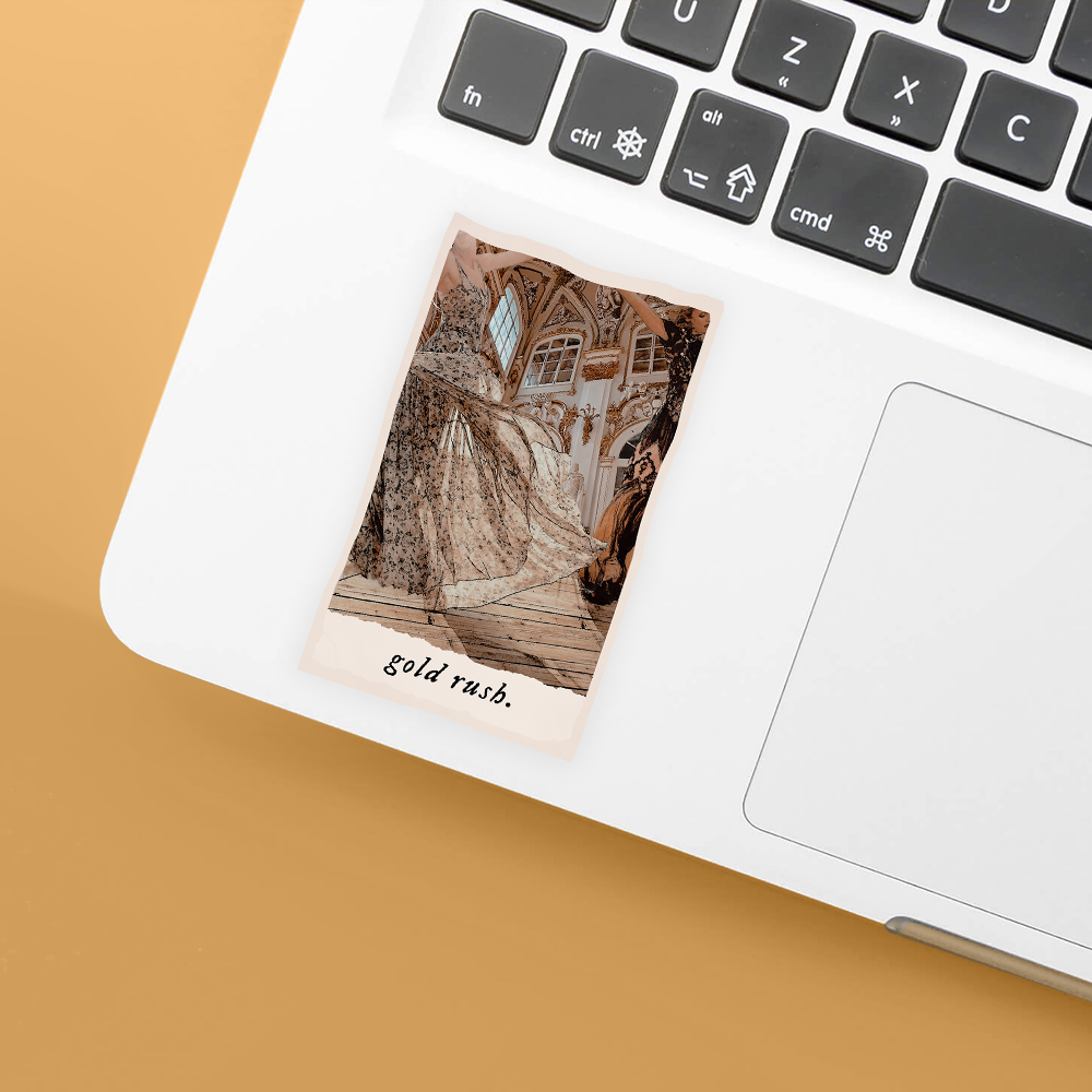 gold rush tarot sticker