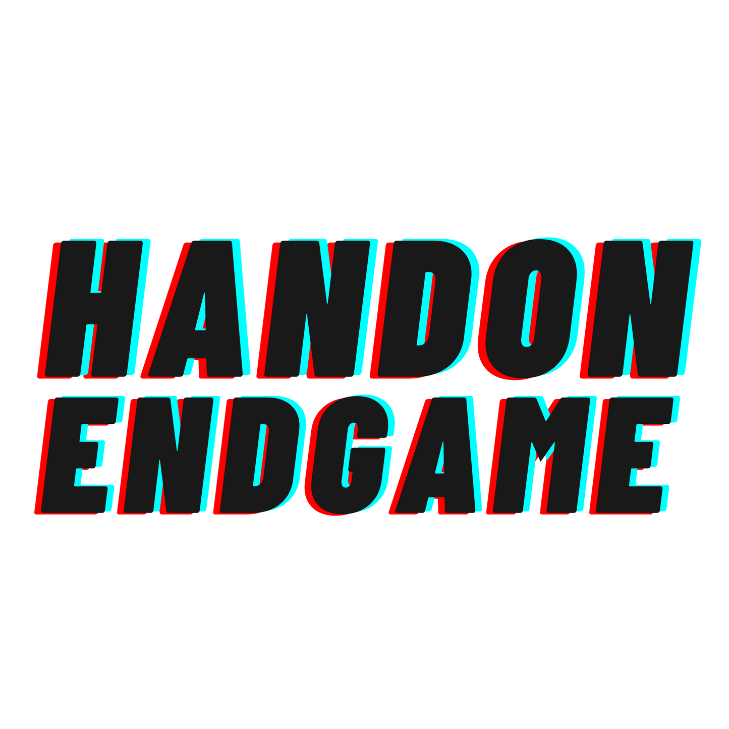 handon endgame holographic sticker
