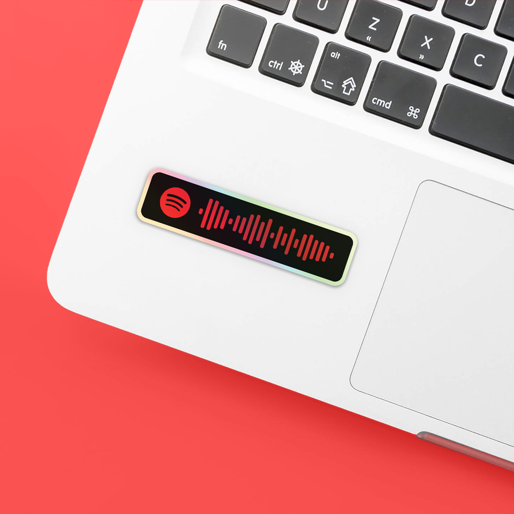 spotify code 'fast times' holographic sticker