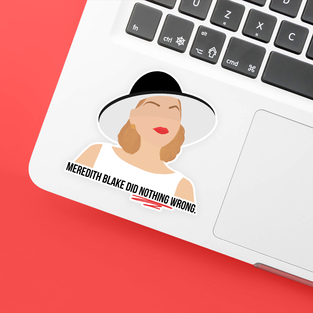 meredith blake did nothing wrong sticker