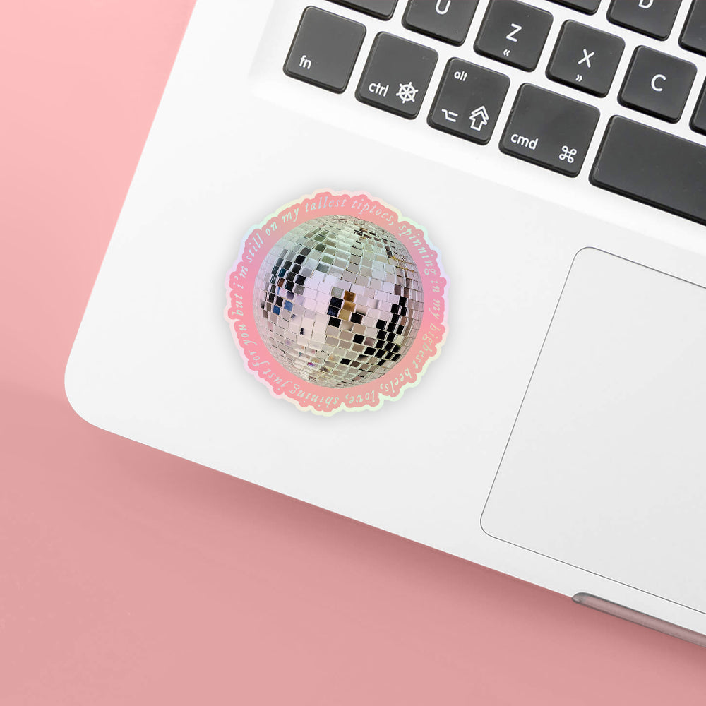 mirrorball holographic sticker