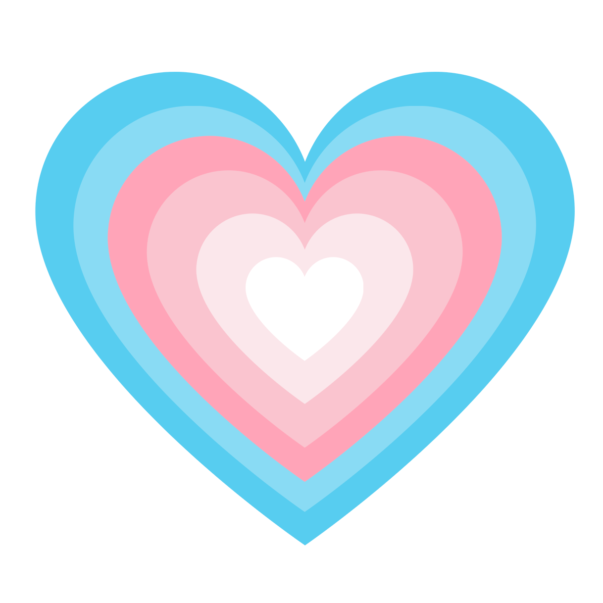 trans pride heart sticker