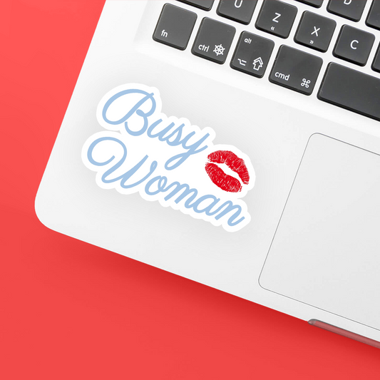 NEW! busy woman sticker