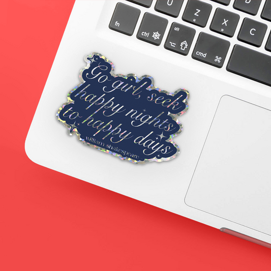 NEW! shakespeare sparkle sticker