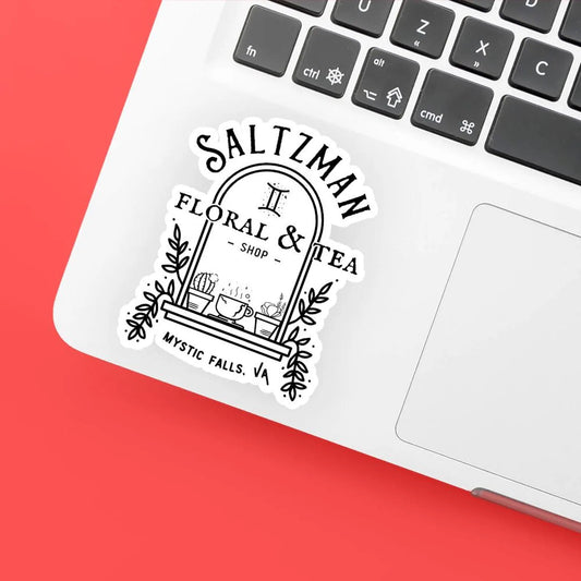 saltzman floral & tea shop sticker