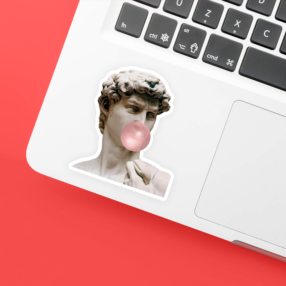 bubblegum david statue sticker