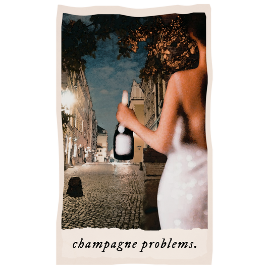 champagne problems tarot sticker