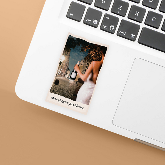 champagne problems tarot sticker