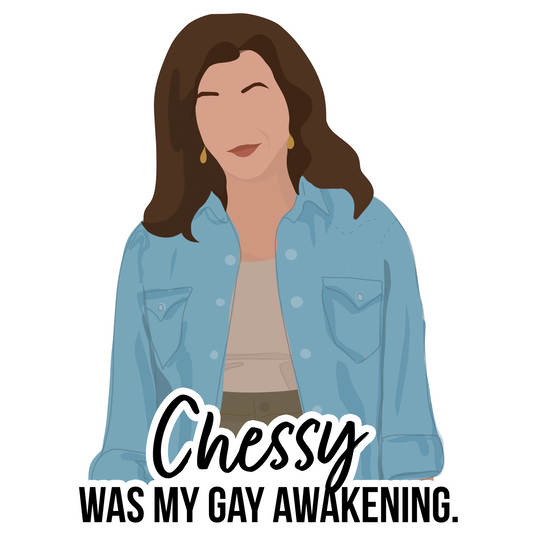chessy was my gay awakening sticker