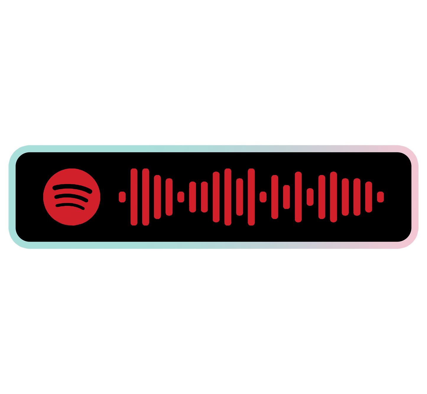 spotify code 'fast times' holographic sticker