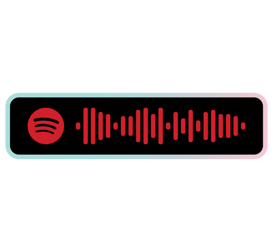 spotify code 'fast times' holographic sticker