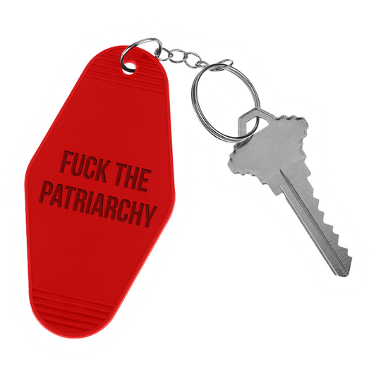 fuck the patriarchy keychain sticker