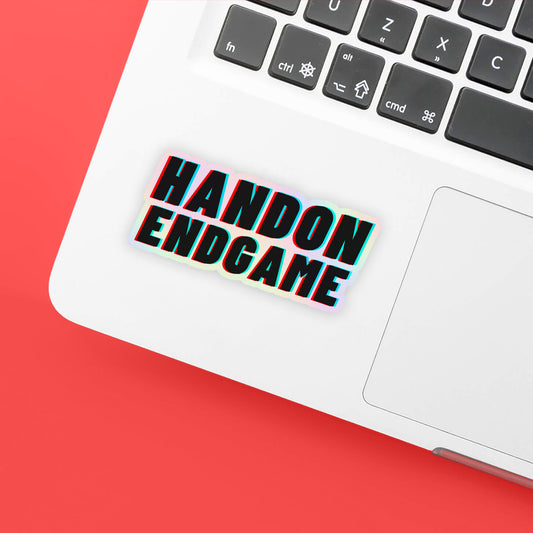 handon endgame holographic sticker