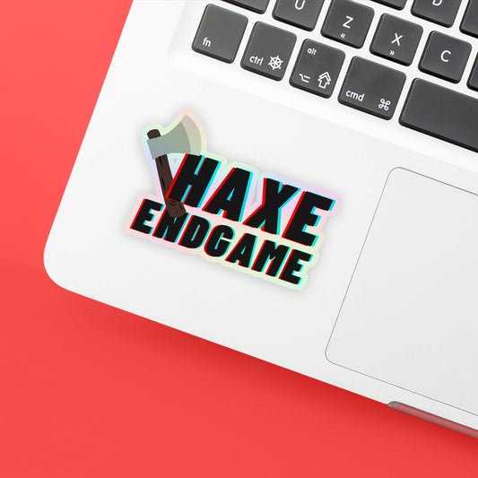 haxe endgame holographic sticker