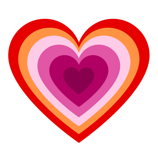 lesbian pride heart sticker