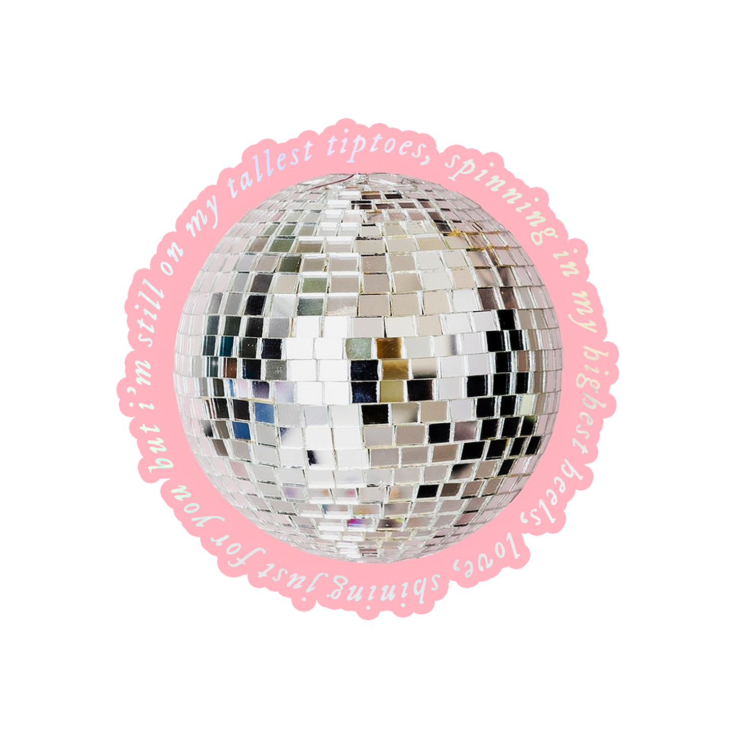 mirrorball holographic sticker