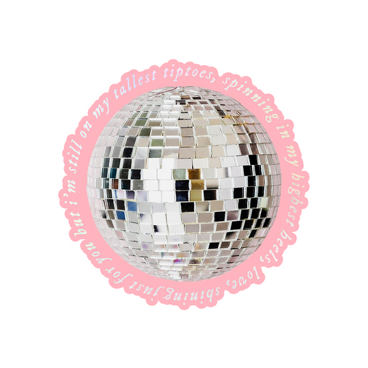 mirrorball holographic sticker