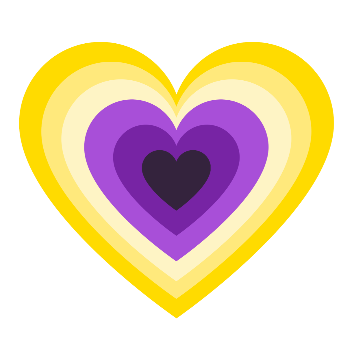 nonbinary pride heart sticker