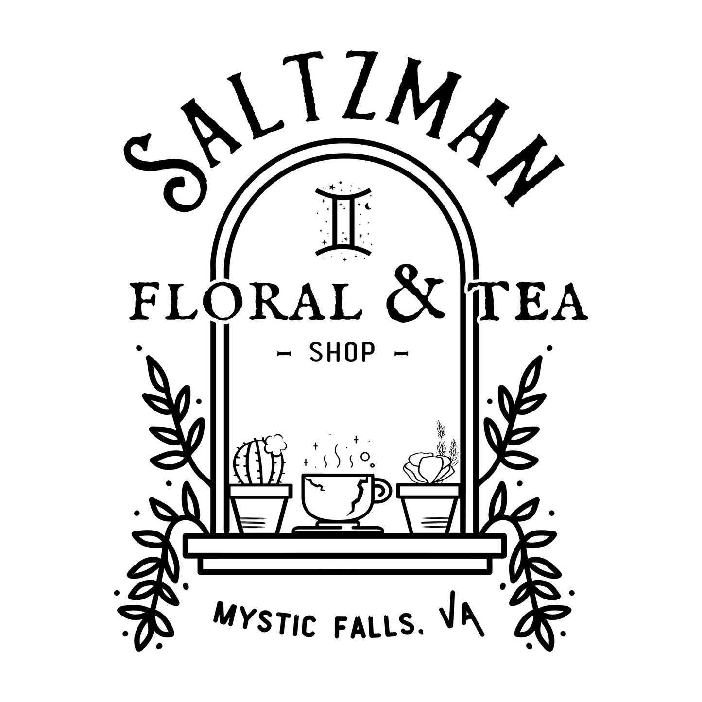 saltzman floral & tea shop sticker