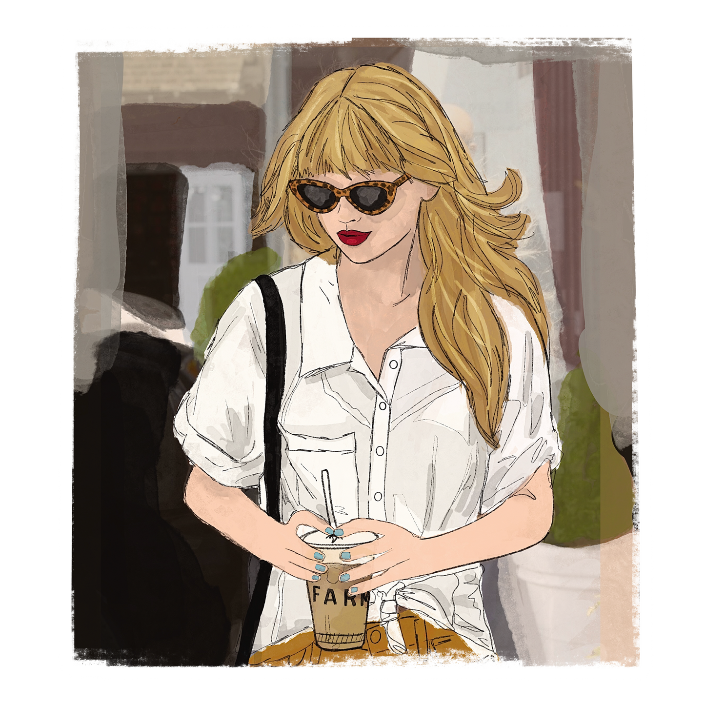 taylor with coffee sticker