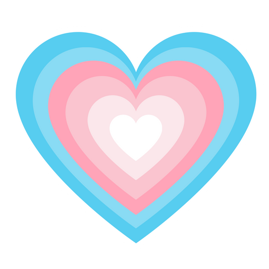 trans pride heart sticker
