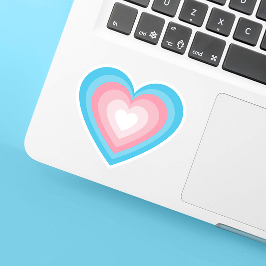 trans pride heart sticker