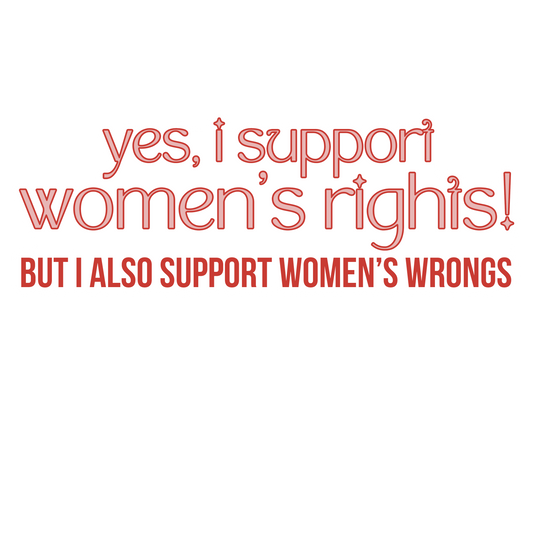 women's wrongs sticker